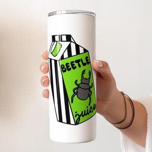 Beetle Juice Box Bug Milk Carton 20 oz Skinny Tumbler