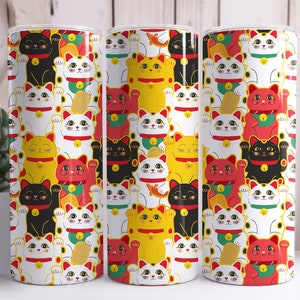 Lucky Cat Good Luck Cats 20 oz Skinny Tumbler