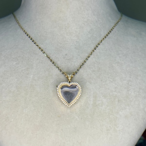 14K Solid Gold Real Diamond Cremation Urn Heart Necklace, Gold Urn Heart Necklace, Ashes Necklace, Gold Ashes Necklace, Custom Urn Jewelry.