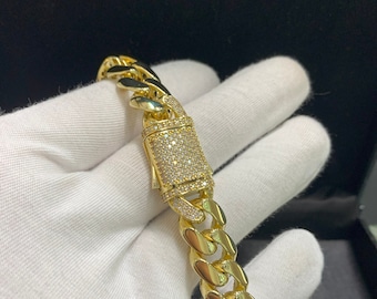 2 mm マイアミ キューバン リンク チェーン ネックレス 本物の 14K