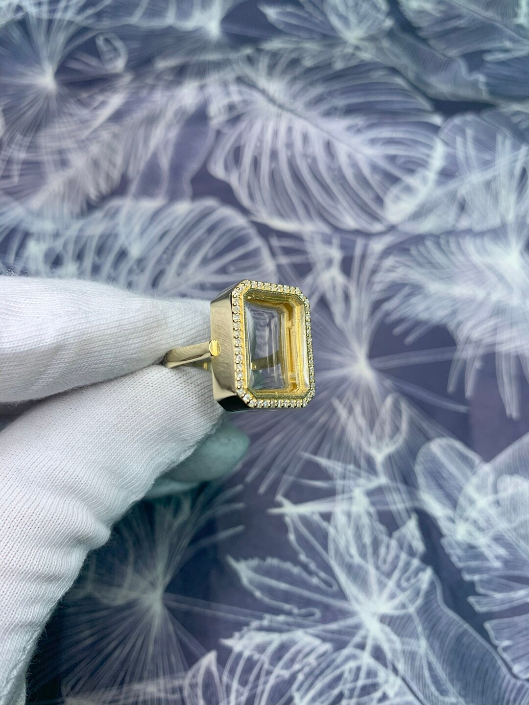 14K Gold, Real Diamond Personalized Cremation Ring for Ashes ...