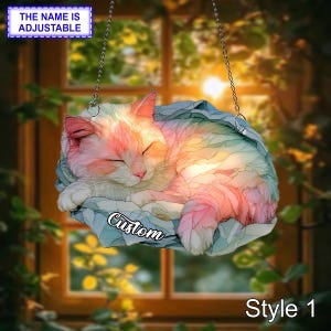 Ragdoll Cat Stained Glass Window Hanging – Handmade Sun Catcher, Cat Lover Gift, Fluffy Kitty Decor, Glass Art for Pet Owners