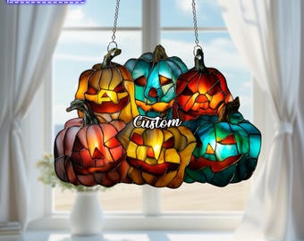 ジャック・オー・ランタン パンプキン アクリル サンキャッチャー - UV