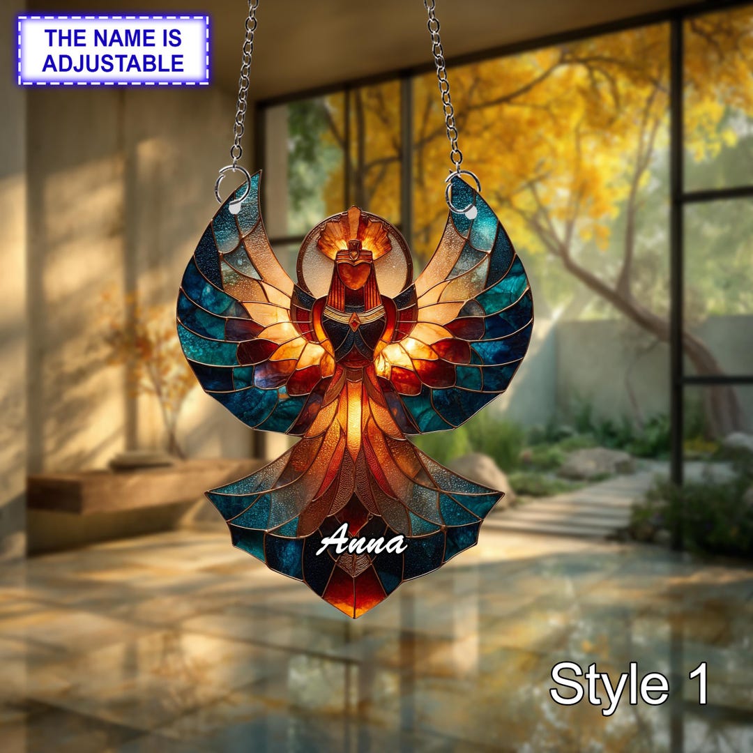 アクリル画　ガラスアート　ヒョウ　ジャガー　A4サイズ額装付き　星咲BAEZ3 Personalized Isis Acrylic Window Hanging – Egyptian Goddess