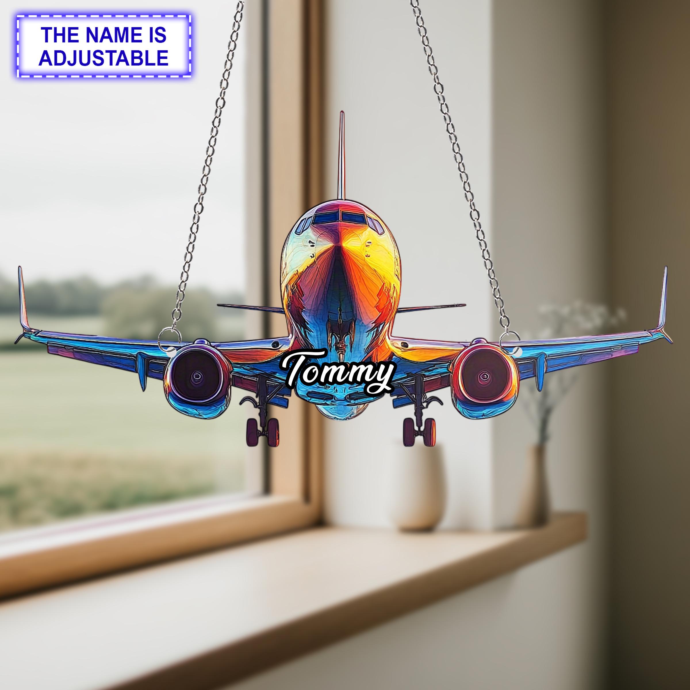 Airplane Window Hanging Acrylic Ornament, Aviation Lover Gift, 2D