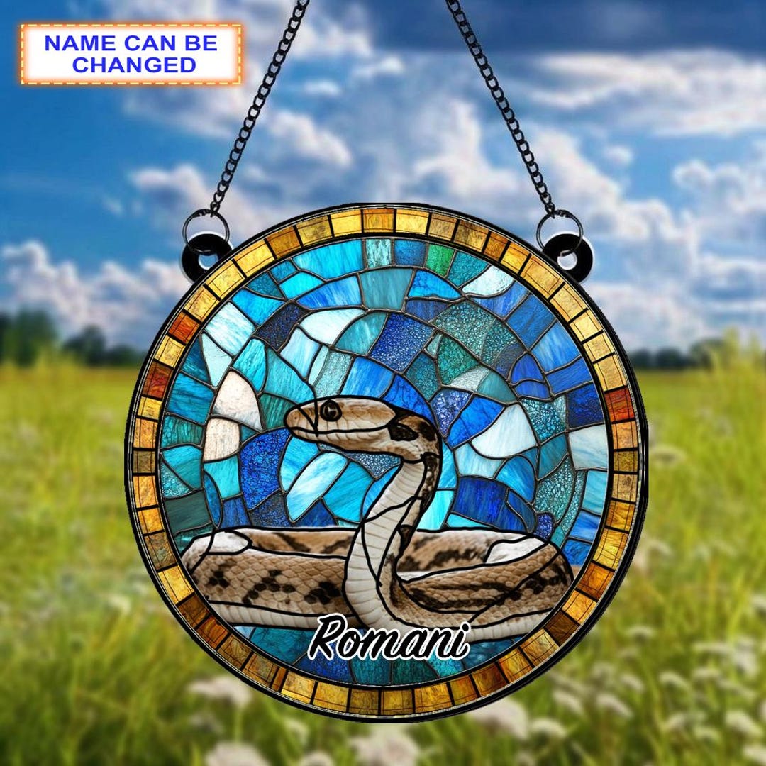 Snake Window Display Personalized Snakes Portrait Picture Window Hanging Suncatcher, Gifts ...