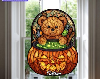 Brown Bear Cub Acrylic Suncatcher – Woodland Animal Acrylic Window Hanging, Forest Decor, Cute Wildlife Gift
