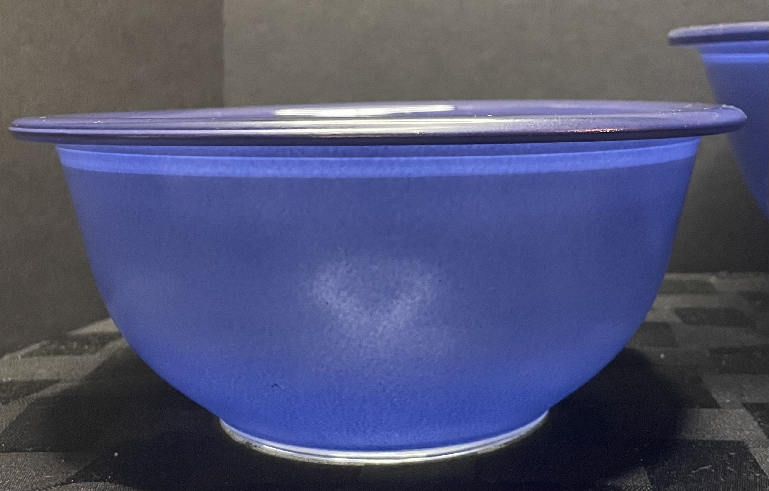 Vintage PYREX Corning Cobalt Blue Clear Bottom Mixing Bowl Set of 3 ...