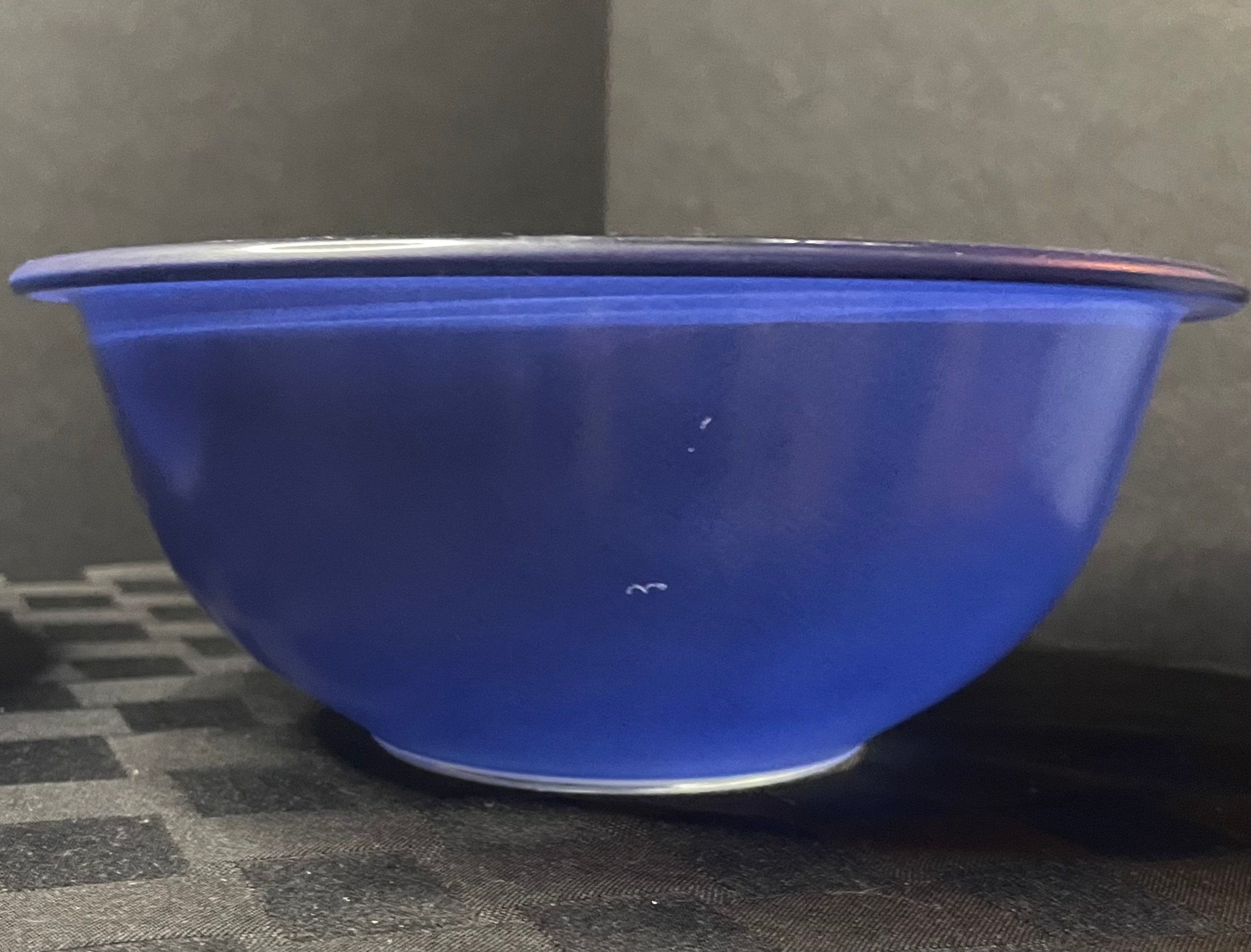 Vintage PYREX Corning Cobalt Blue Clear Bottom Mixing Bowl Set of 3 ...