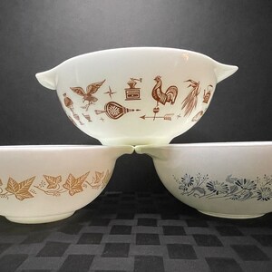 Vintage Pyrex 443 Cinderella Mixing/ Nesting Bowls in Colonial Mist, Americana, or Sandalwood, Choice of One, Vintage Pyrex, Vintage Gifts,