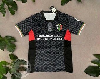 Palestine Football Jersey - Free Palestine Soccer Jersey - Palestine Football Shirt - Black Monogram Gaza Shirt