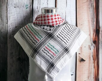 Keffiyeh Palestine - Foulard Palestine, Palestine libre, Soutenir la Palestine, Keffiyeh palestinien, Palestine Art Green, Palestine Turban