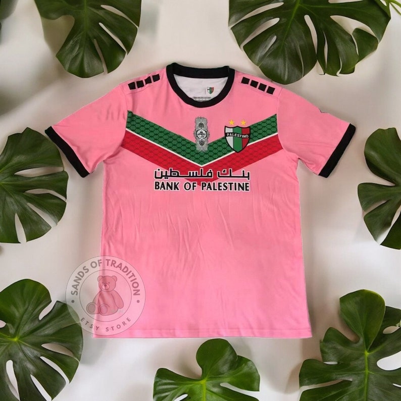 Maillot de football Palestine Maillot de football Palestine gratuit Maillot de football Palestine Maillot Gaza rose image 1