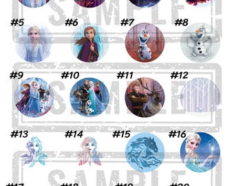 Disney Frozen - Elsa / Anna / Olaf Edible Icing Images For Cake Pops / Cakesicles / Strawberries / Oreos / Rice Krispies / Etc..