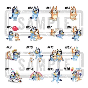 Bluey & Bingo Edible Icing Images For Cake Pops / Cakesicles / Cupcakes / Strawberries / Oreos / Rice Krispies / Etc..