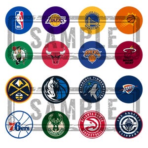 NBA Basketball Edible Icing Images For Cake Pops / Cakesicles / Cupcakes / Strawberries / Oreos / Rice Krispies / Etc..