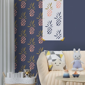 Pineapple Wall Stencils - DIY Stencils Painting for Kids - Stencils Wall Art Designs - Accent Wall Stencil