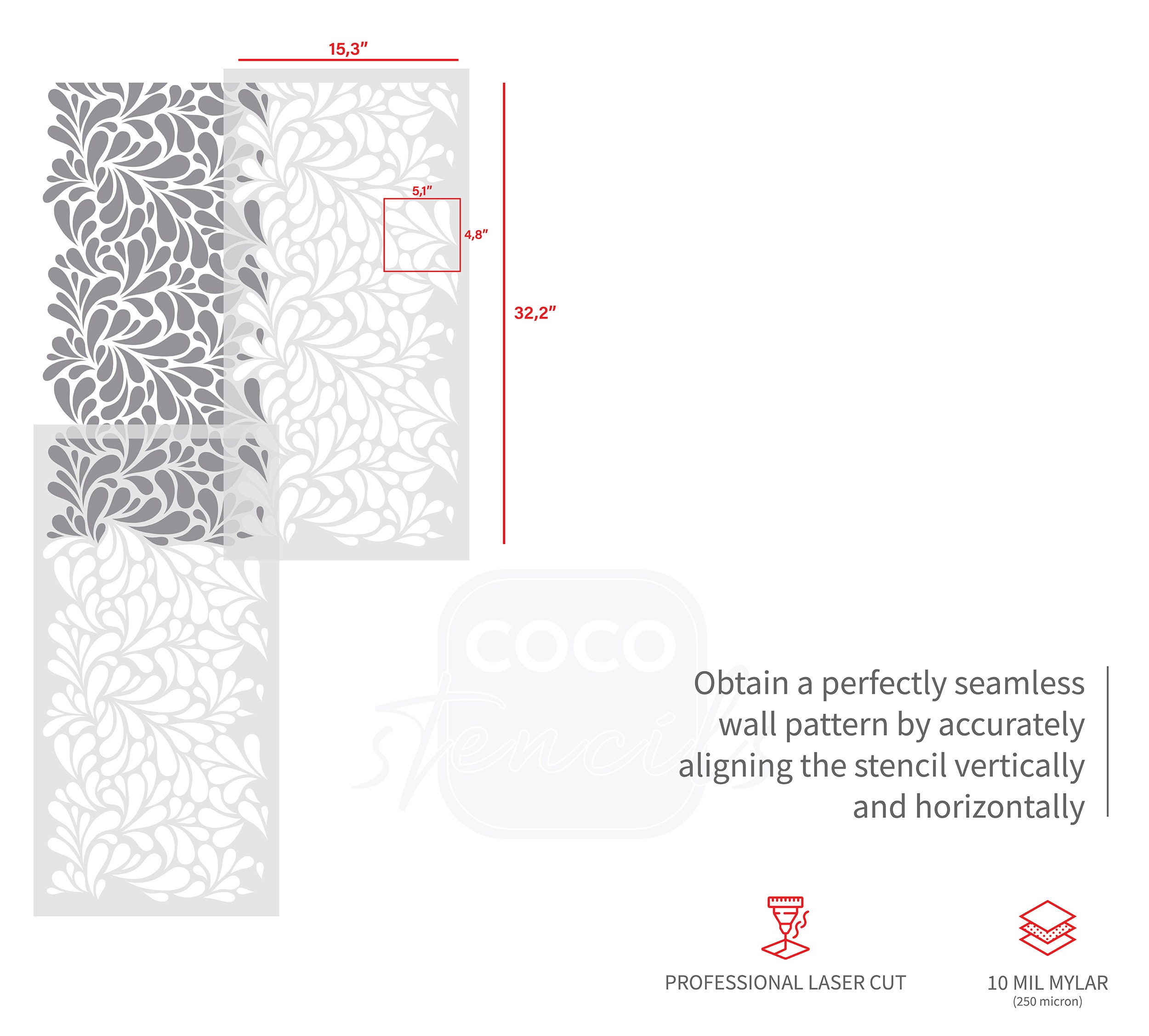 INFUNLY Pochoir Lapin De Pâques Pour Peinture - 30 X 30 Cm - Pochoirs Muraux En Plastique Lavable - Motif Lapin - Pochoirs De Peinture Sur Bois Pour Art Mural, Bricolage Et