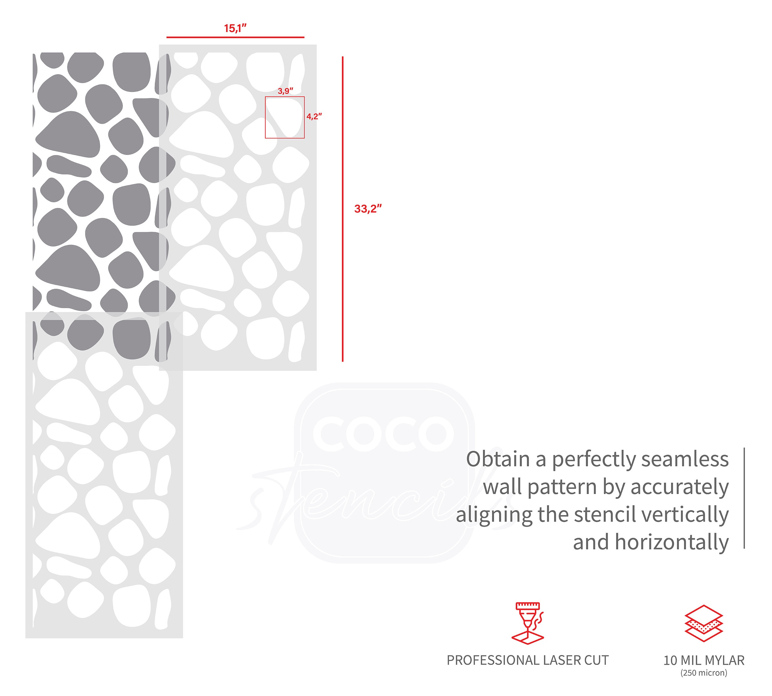 Terrazzo Stencil Pattern Wall - DIY Wall Stencil Painting for Kids ...