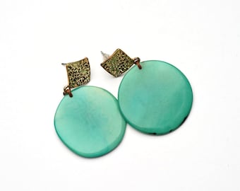 Artisan Crafted Tagua Nut Oorbellen - Natuurlijke, handgemaakte sieraden - Elegante schoonheid