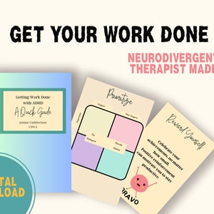 Work Guide for ADHD: productivity toolkit, work from home guide, digital download, neurodivergent friendly neurodivergent neurodivergence