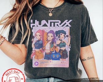 Kpop Saja Boys Shirt for women, Kpop Demon Hunters T-shirt, Kpop Huntrix PIN, Demon Hunter Merch, Saja Girls Fan Poster