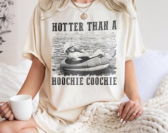 Vintage Hotter Than A Hoochie Coochie Shirt, Meme Summer Vacation Tshirt, Music Lover Tshirt, 90s Country Music, Country Music Shirt