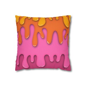 Dripping Sunset Throw Pillow Case