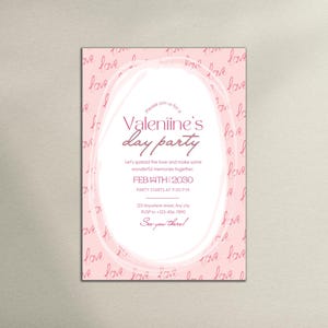 Modelo de Dia dos Namorados Minimalista Rosa, Modelos de Cartão Editáveis e Imprimíveis, SVG, PNG, para o Seu Amor