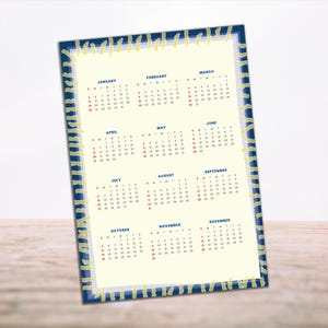 Printable 2025 Calendar Page, Instant Download A4 Size Calendar Paper