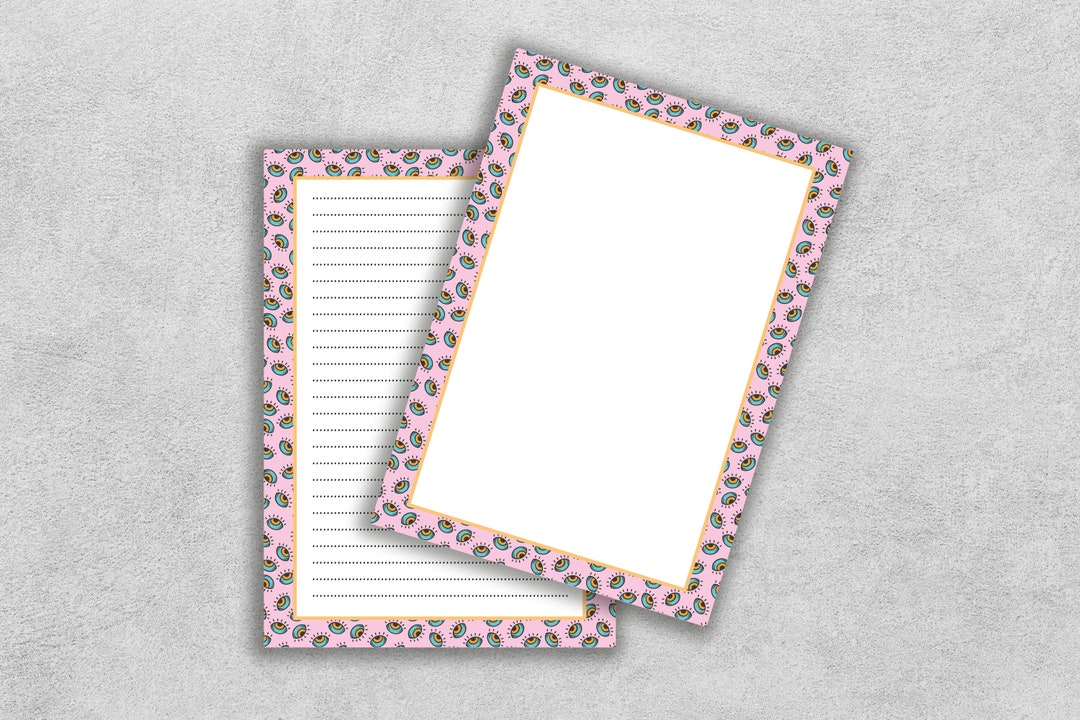 Printable Eye Pattern Note Paper: to Do List Template (PDF, SVG, JPEG ...