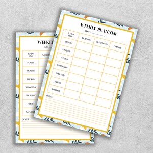 Weekly Schedule Template, Printable Weekly Life Planner, School and Event Simple Planner, Task List Sheet