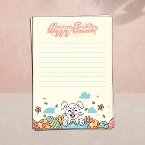 Modello di carta per appunti di Pasqua, modelli di Pasqua modificabili e stampabili, SVG, PNG, regalo per la tua famiglia, amici
