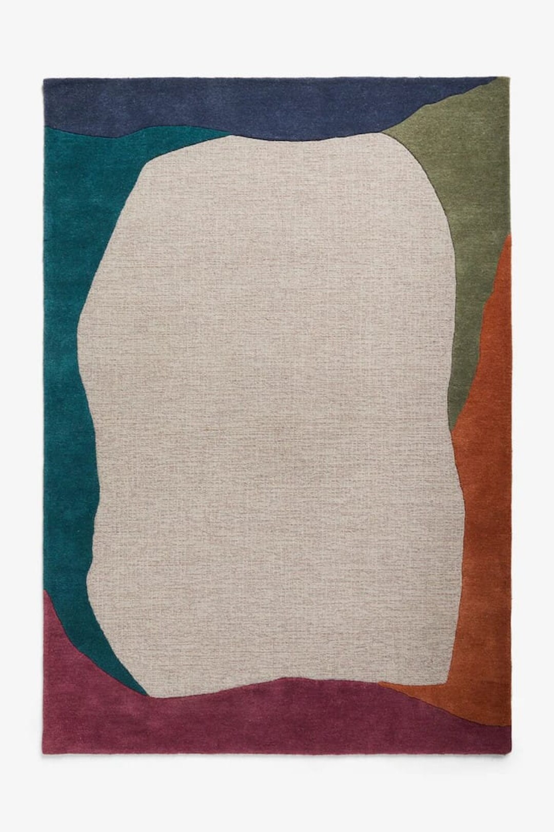 Collage Rug Multi Genevieve Collage Border Rugs Bespoke Hand Tufted Hand Made Area ...