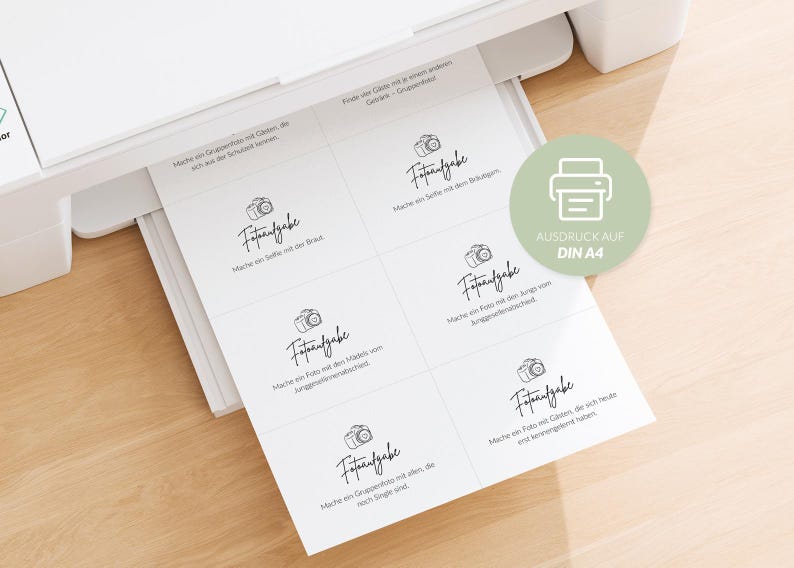 96 Photo Booth Challenges for Weddings | A7 | Printable PDF | DIY Wedding Game for Getting to Know Each Other | Polaroid | Photo Booth Challenge image 5