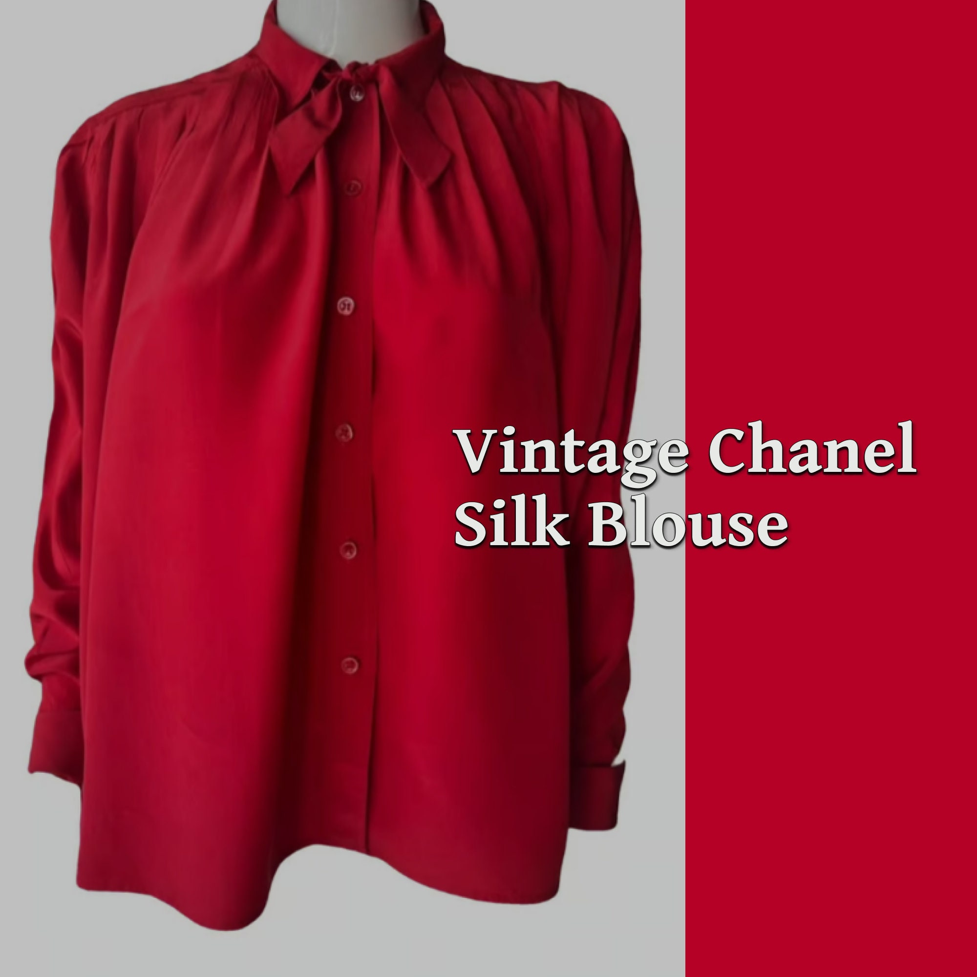 Vintage Chanel Pleated Sheer Silk Blouse – Recess