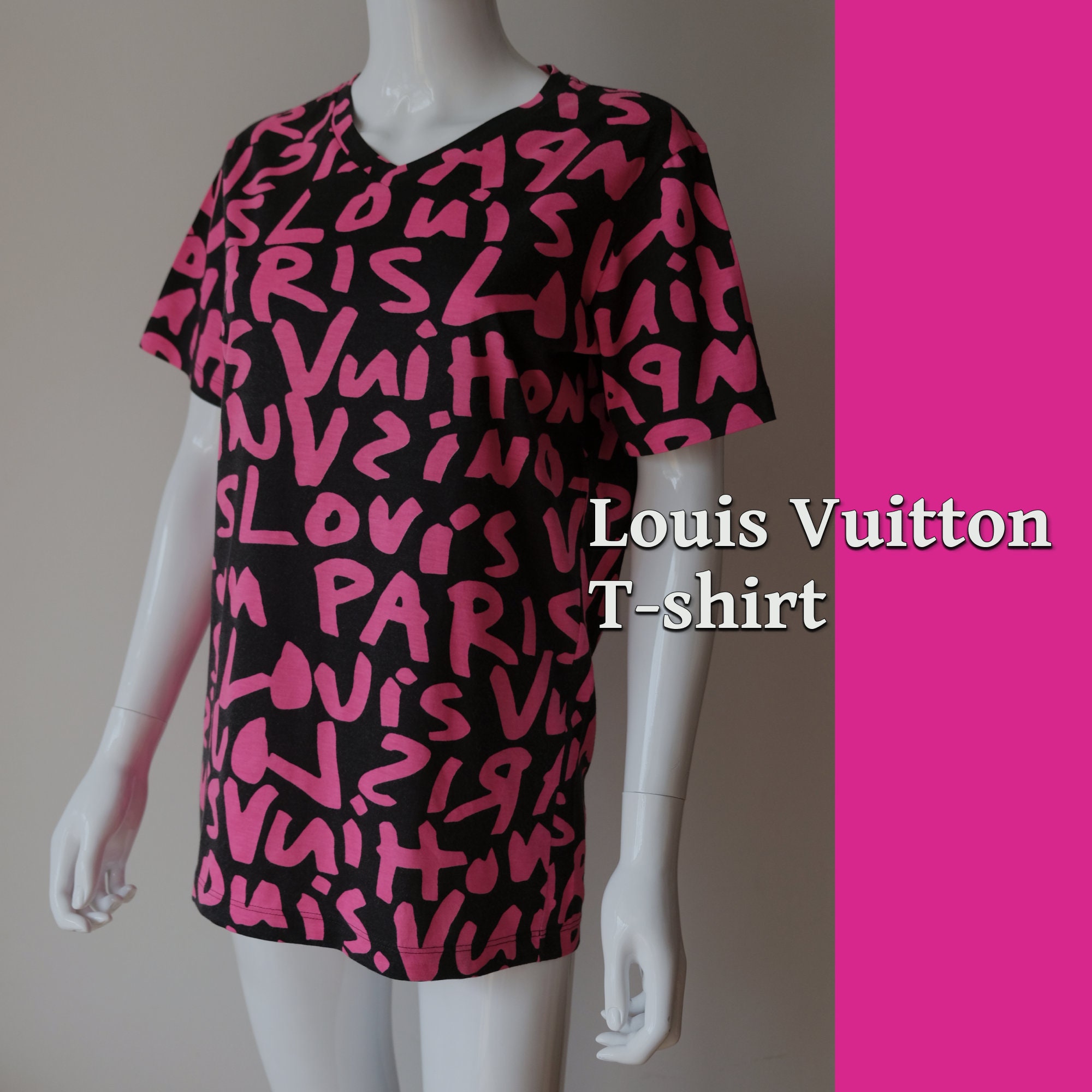 Louis Vuitton LV Pink Logo Shirt - Vintagenclassic Tee