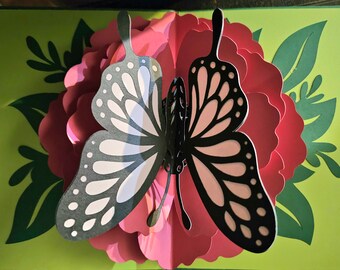 Carte pop-up papillon