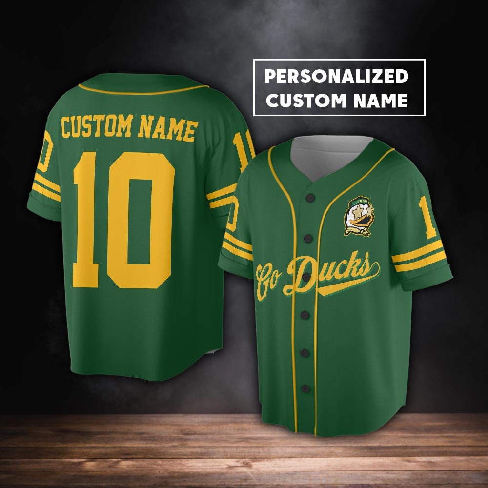 Custom Name and Number Oregon Football Jersey Baseball 