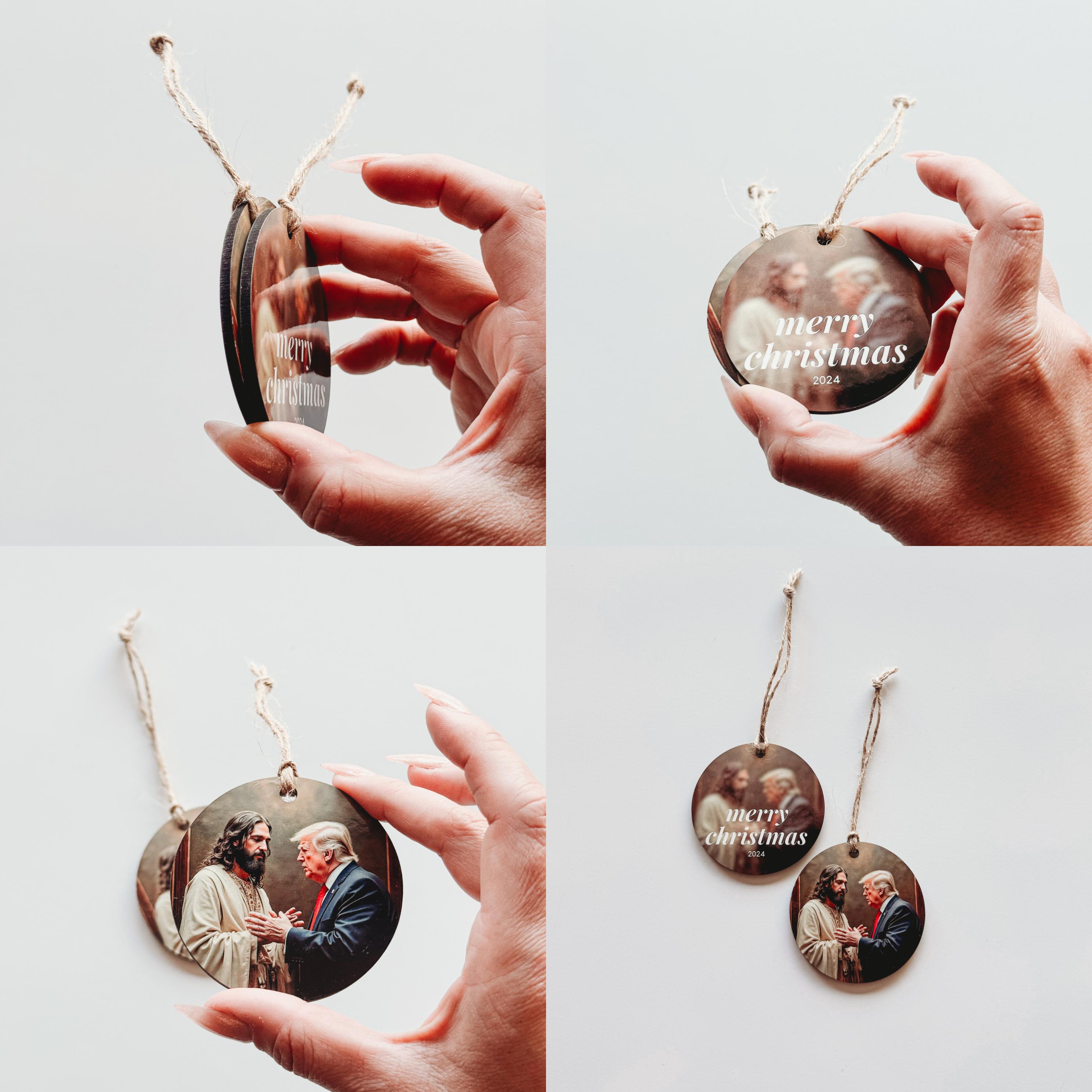 Ornamento Natalizio Trump 2024 - Ciondolo Acrilico Divertente Per Auto O Albero - Foto 9