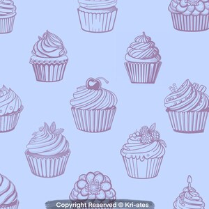 Page 1 set of cupcake procreate brushes