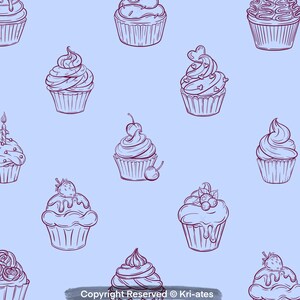 Page 2 | Procreate cupcake stamp set