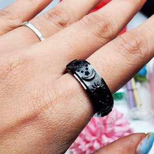 Star/Moon Spinner Ring, Fidget Ring, Ring for Men/Women, Gift for Friend, Anxiety Ring, Meditation Ring, Worry Ring, Spinning Ring