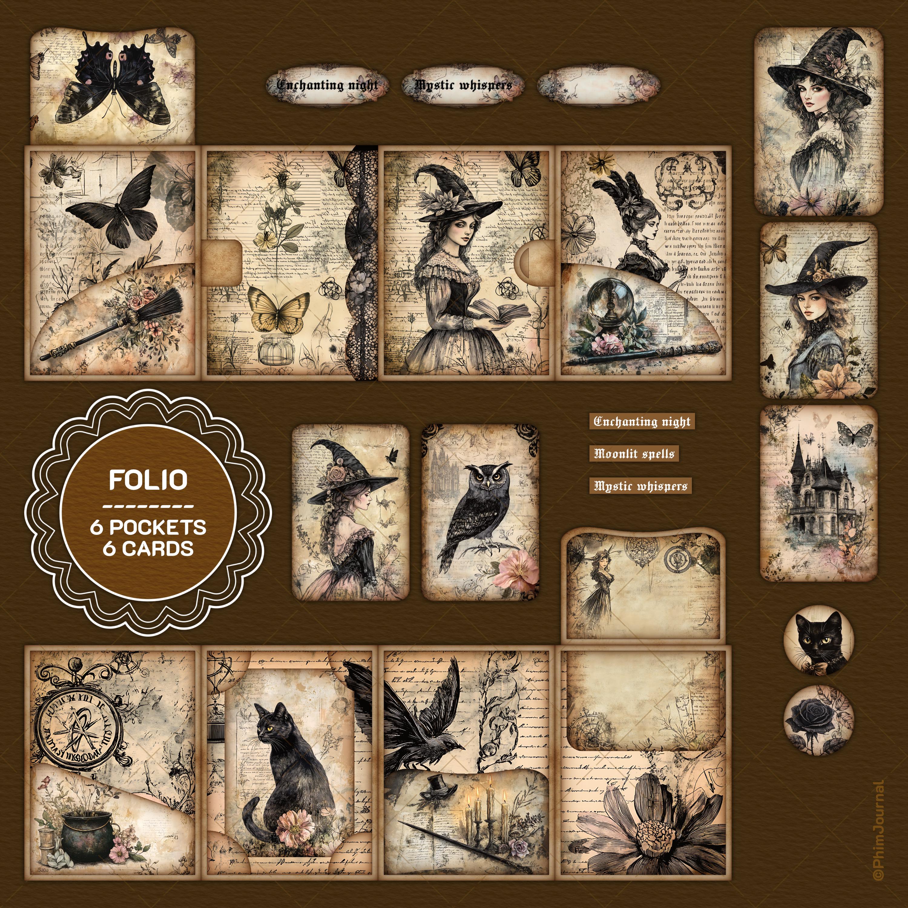 Victorian Witch - Printable Folio Junk Journal Kit - Digital Folios ...