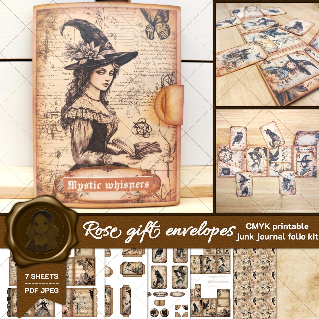 Victorian Witch - Printable Folio Junk Journal Kit - Digital Folios ...