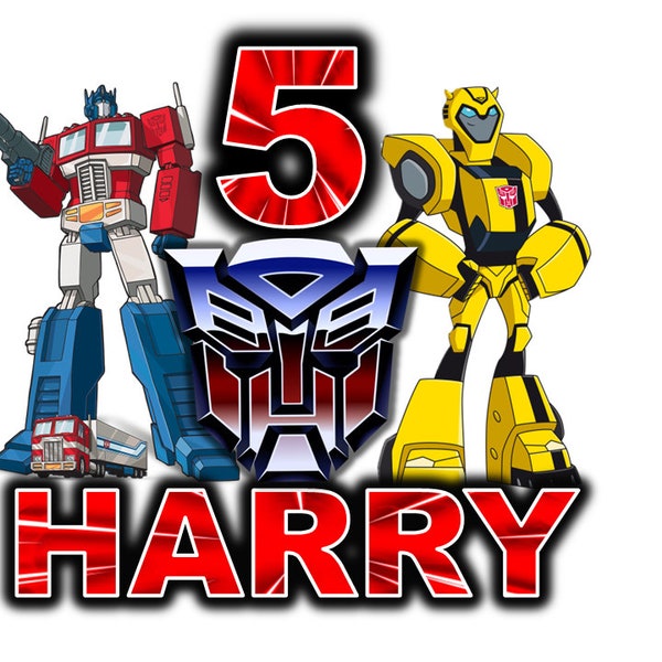 TRANSFORMERS theme digital file download only cake topper DIY