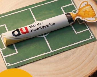 Cadeau de football à imprimer | Emballages pour barres chocolatées et plan du terrain | Jour de match, fête de football, cadeau pour entraîneur | Modèle à imprimer