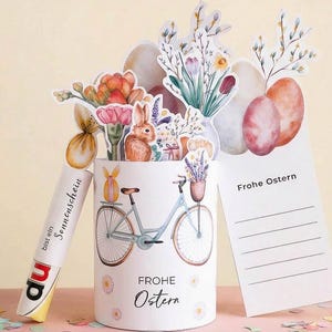 Easter Chocolate Wrappers | Duplo Size, German Sayings (Digital Download) I Bicycle