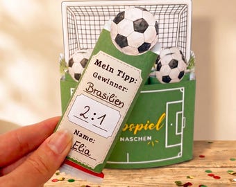 Un jeu de pronostics footballistiques amusant – l'idée parfaite pour votre soirée foot ! | Modèle imprimable à télécharger