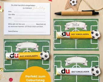 Invitation football à imprimer – pour anniversaires et autres occasions avec un groupe de musique style Duplo | Invitation d'anniversaire pour enfants